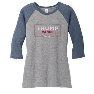 Trump Vance 2024 Brick Texture Women's Tri-Blend 3/4-Sleeve Raglan Shirt