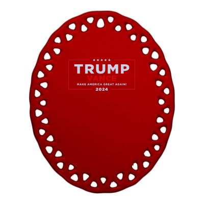 Trump Vance 2024 Brick Texture Ceramic Oval Ornament