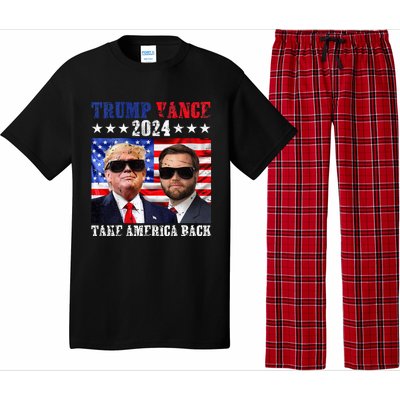 Trump Vance 2024 Take America Back American Flag Pajama Set