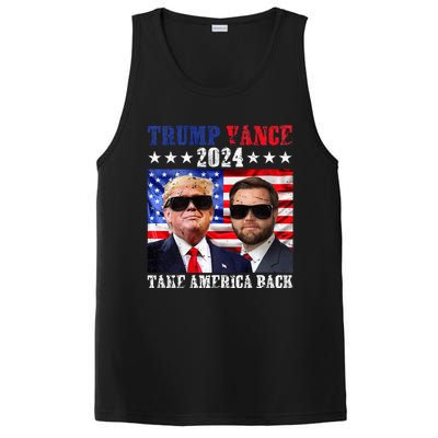 Trump Vance 2024 Take America Back American Flag PosiCharge Competitor Tank