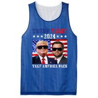 Trump Vance 2024 Take America Back American Flag Mesh Reversible Basketball Jersey Tank