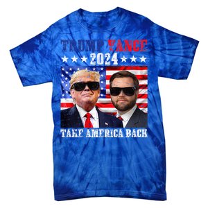 Trump Vance 2024 Take America Back American Flag Tie-Dye T-Shirt