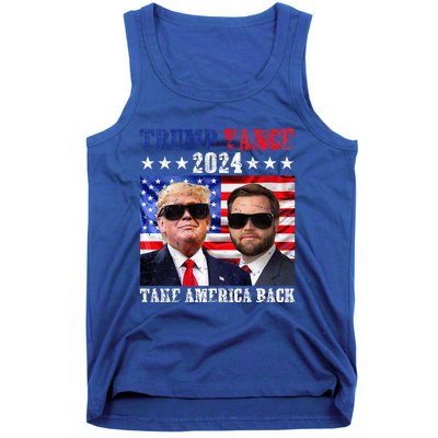 Trump Vance 2024 Take America Back American Flag Tank Top