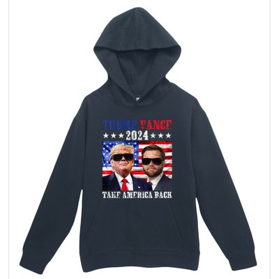 Trump Vance 2024 Take America Back American Flag Urban Pullover Hoodie