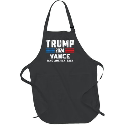 Trump Vance 2024 Vp Eagle America Election Take America Back Full-Length Apron With Pockets