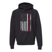 Trump Vance 2024 Vintage Subdued Vertical Flag Premium Hoodie