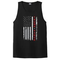 Trump Vance 2024 Vintage Subdued Vertical Flag PosiCharge Competitor Tank