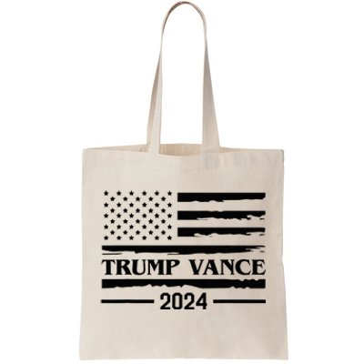 Trump Vance 2024 Us Flag Vintage Election President 2024 Tote Bag