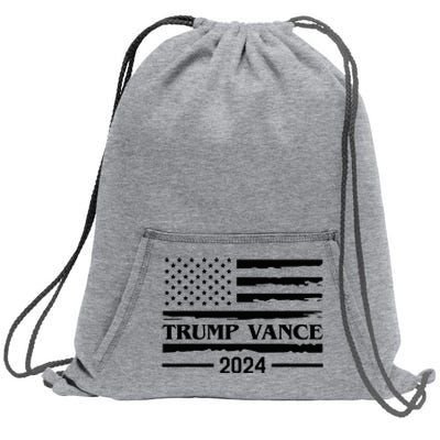 Trump Vance 2024 Us Flag Vintage Election President 2024 Sweatshirt Cinch Pack Bag