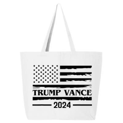 Trump Vance 2024 Us Flag Vintage Election President 2024 25L Jumbo Tote