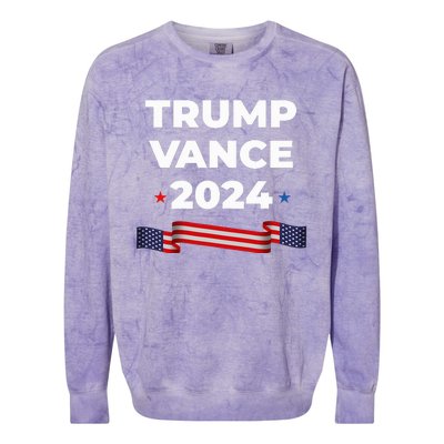 Trump Vance 2024 Colorblast Crewneck Sweatshirt