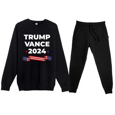 Trump Vance 2024 Premium Crewneck Sweatsuit Set