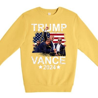 Trump Vance 2024 President Trump Supporter Re Election Premium Crewneck Sweatshirt