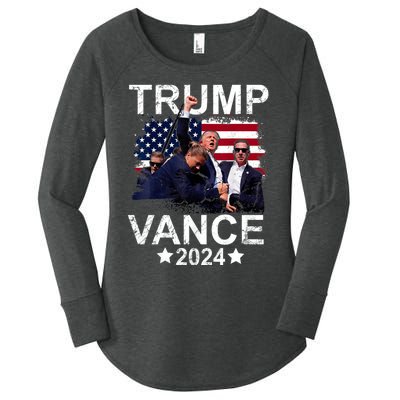 Trump Vance 2024 President Trump Supporter Re Election Women's Perfect Tri Tunic Long Sleeve Shirt