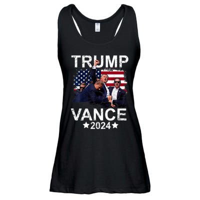 Trump Vance 2024 President Trump Supporter Re Election Ladies Essential Flowy Tank