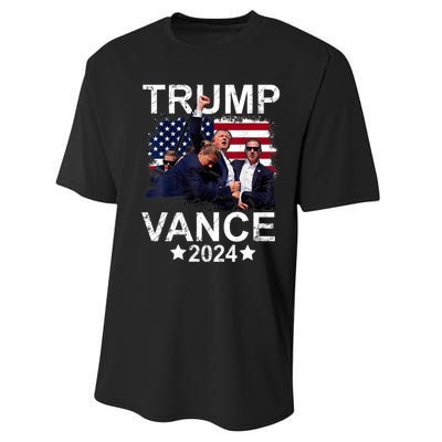 Trump Vance 2024 President Trump Supporter Re Election Performance Sprint T-Shirt