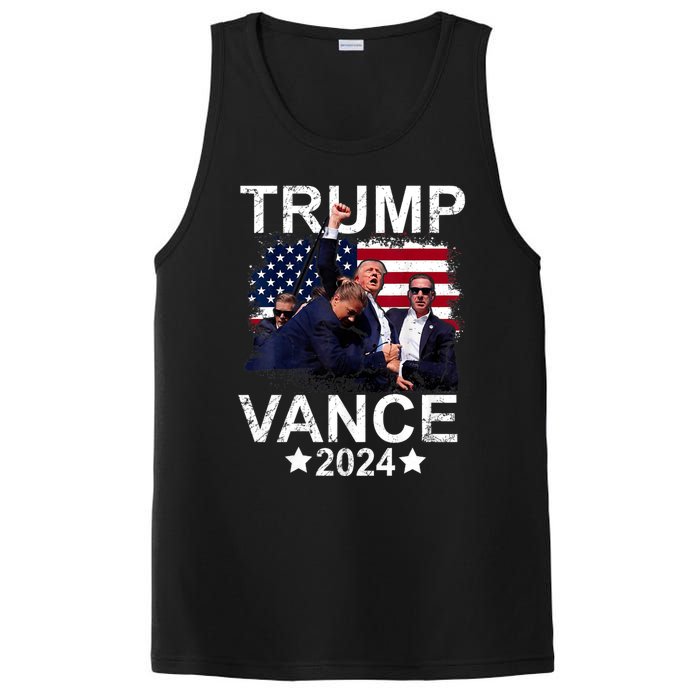 Trump Vance 2024 President Trump Supporter Re Election PosiCharge Competitor Tank