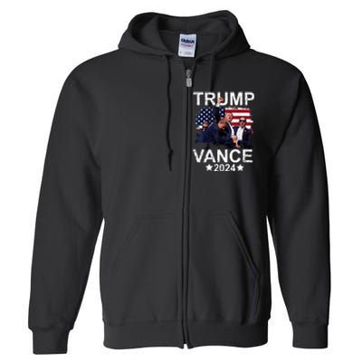 Trump Vance 2024 President Trump Supporter Re Election Full Zip Hoodie