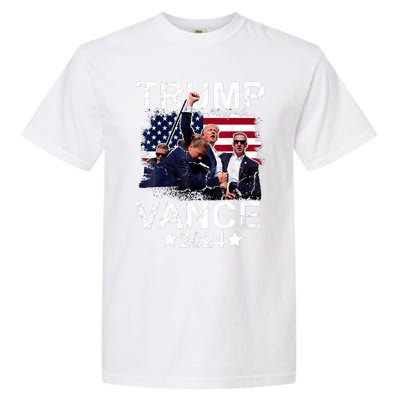 Trump Vance 2024 President Trump Supporter Re Election Garment-Dyed Heavyweight T-Shirt