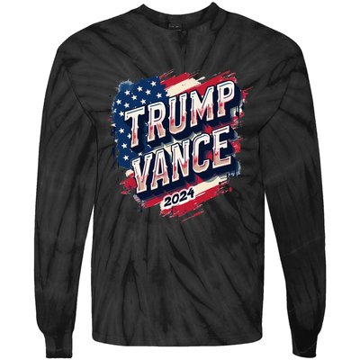 Trump Vance 2024 Republican Maga Country Tie-Dye Long Sleeve Shirt