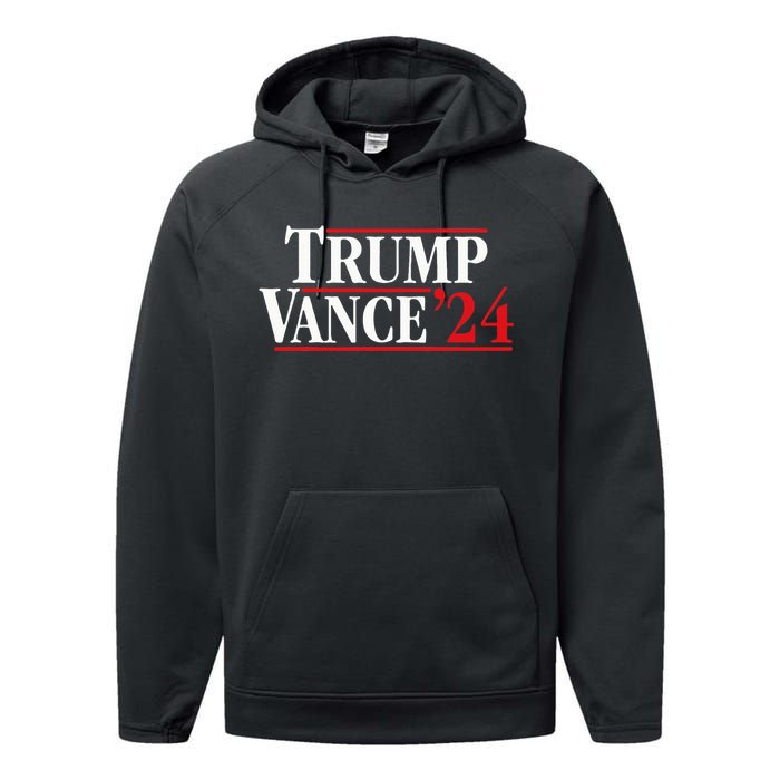 Trump Vance 24 Trump 2024 Retro 80S Presidential Campaign Performance Fleece Hoodie