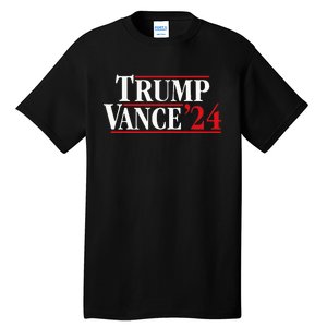 Trump Vance 24 Trump 2024 Retro 80S Presidential Campaign Tall T-Shirt