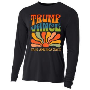 Trump Vance 2024 Donald Trump J.D. Vance Take America Back Cooling Performance Long Sleeve Crew