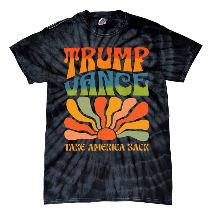 Trump Vance 2024 Donald Trump J.D. Vance Take America Back Tie-Dye T-Shirt