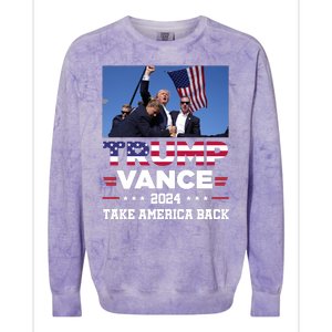 Trump Vance 2024 Vice President Vp For President Usa Colorblast Crewneck Sweatshirt