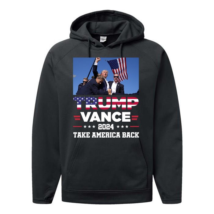 Trump Vance 2024 Vice President Vp For President Usa Performance Fleece Hoodie