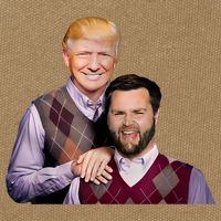 Trump Vance 2024 Brothers Funny Parody Trump J.D. Vance Bros Cotton Canvas Backpack