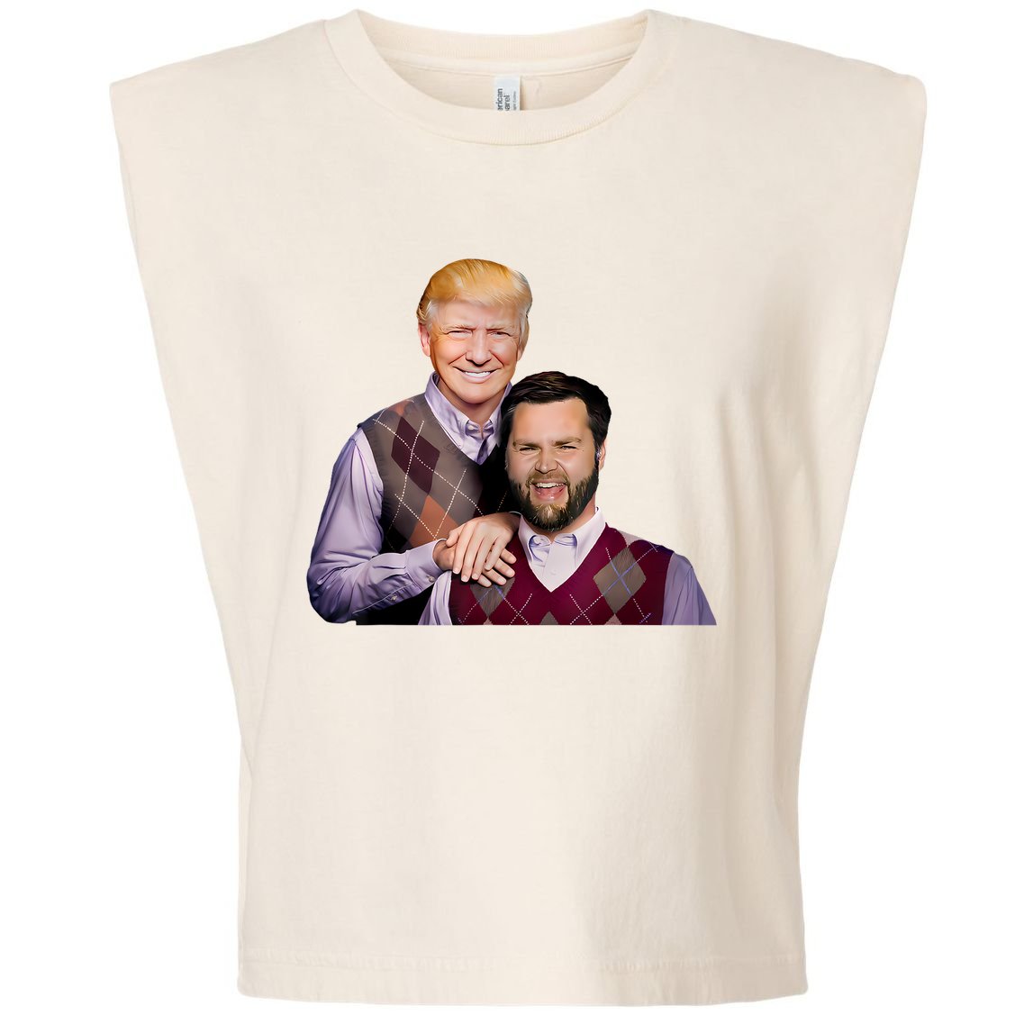 Trump Vance 2024 Brothers Funny Parody Trump J.D. Vance Bros Garment-Dyed Women's Muscle Tee