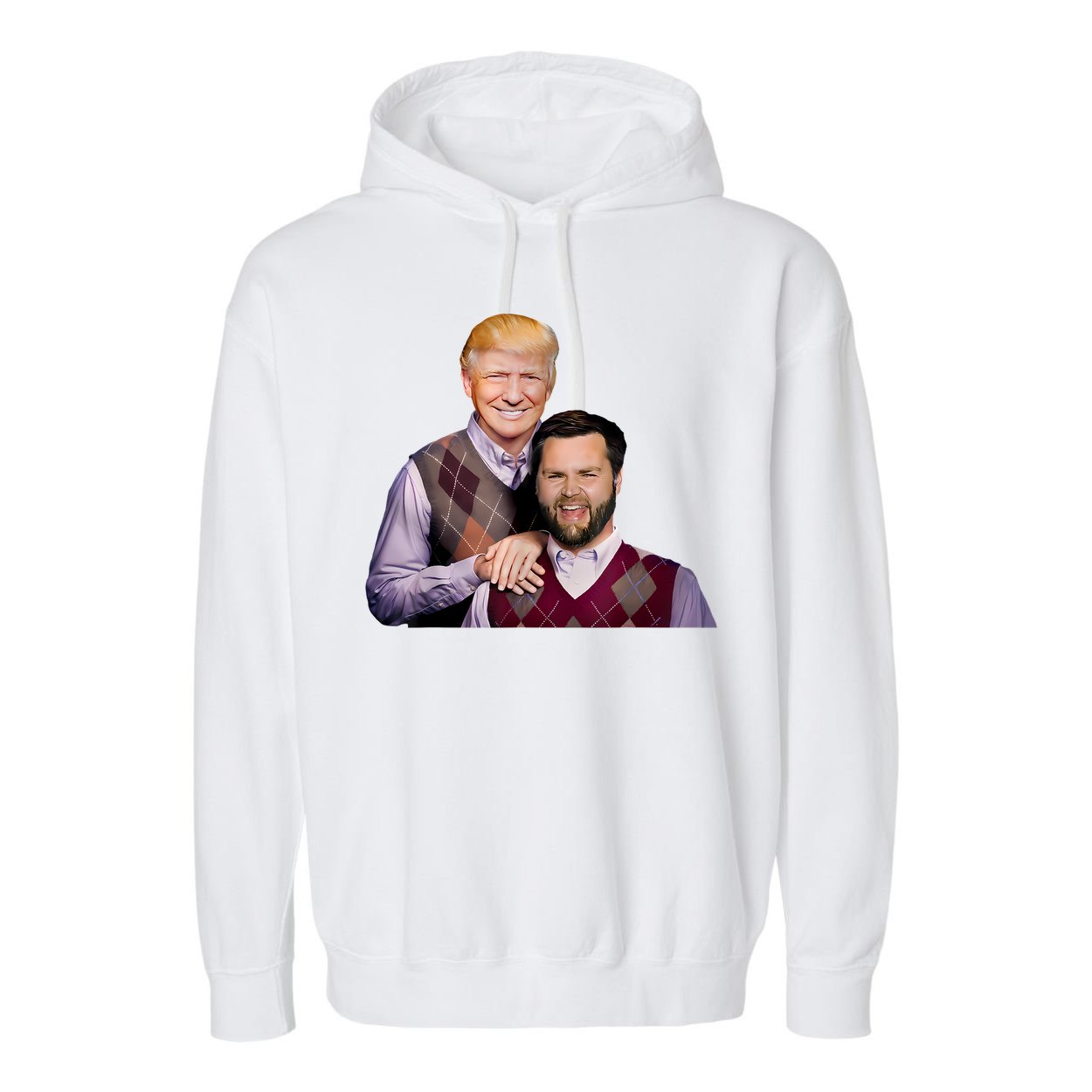 Trump Vance 2024 Brothers Funny Parody Trump J.D. Vance Bros Garment-Dyed Fleece Hoodie