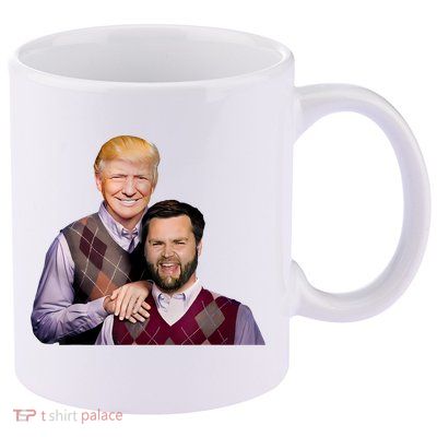Trump Vance 2024 Brothers Funny Parody Trump J.D. Vance Bros 11oz C Handle Ceramic Mug