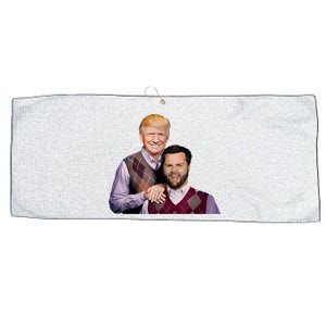 Trump Vance 2024 Brothers Funny Parody Trump J.D. Vance Bros Large Microfiber Waffle Golf Towel