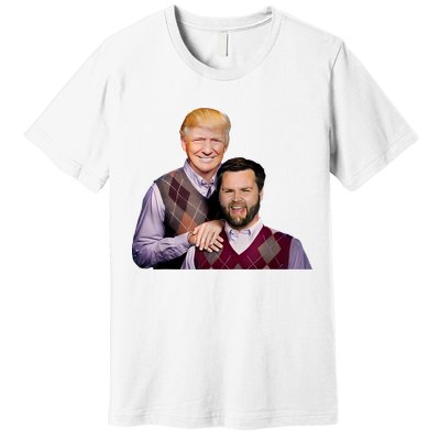 Trump Vance 2024 Brothers Funny Parody Trump J.D. Vance Bros Premium T-Shirt
