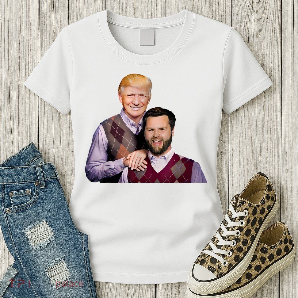 Trump Vance 2024 Brothers Funny Parody Trump J.D. Vance Bros Womens T-Shirt