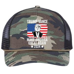 Trump Vance 2024 Make America Great Again Trump 2024 Retro Rope Trucker Hat Cap