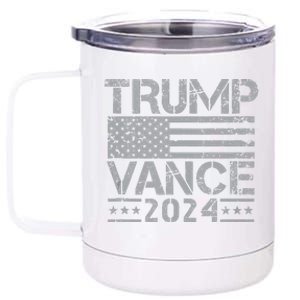 Trump Vance 2024 Military Veterans For Trump 12 oz Stainless Steel Tumbler Cup