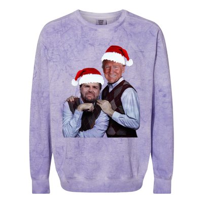 Trump Vance 2024 Brothers Santa Funny Trump Vance Christmas Colorblast Crewneck Sweatshirt