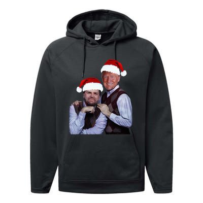 Trump Vance 2024 Brothers Santa Funny Trump Vance Christmas Performance Fleece Hoodie