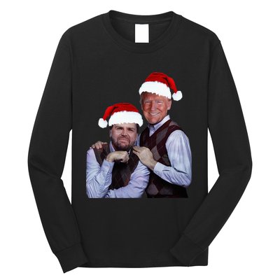 Trump Vance 2024 Brothers Santa Funny Trump Vance Christmas Long Sleeve Shirt