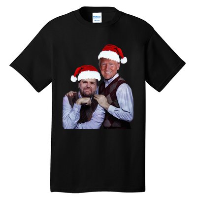 Trump Vance 2024 Brothers Santa Funny Trump Vance Christmas Tall T-Shirt