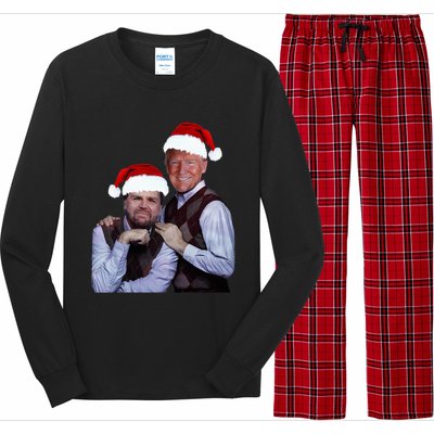 Trump Vance 2024 Brothers Santa Funny Trump Vance Christmas Long Sleeve Pajama Set