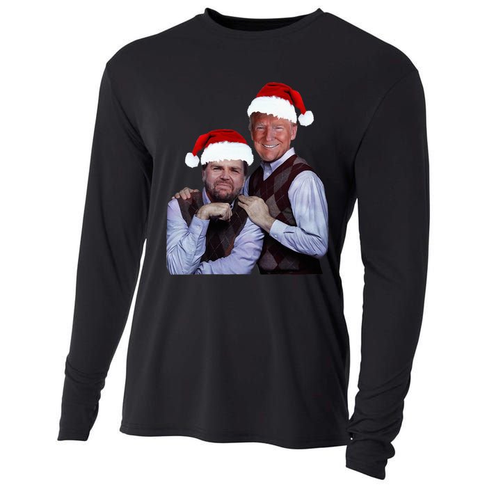 Trump Vance 2024 Brothers Santa Funny Trump Vance Christmas Cooling Performance Long Sleeve Crew