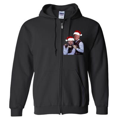 Trump Vance 2024 Brothers Santa Funny Trump Vance Christmas Full Zip Hoodie