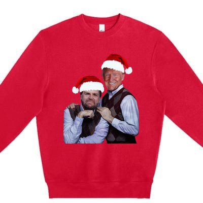 Trump Vance 2024 Brothers Santa Funny Trump Vance Christmas Premium Crewneck Sweatshirt