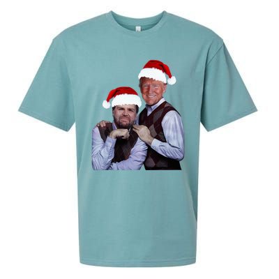 Trump Vance 2024 Brothers Santa Funny Trump Vance Christmas Sueded Cloud Jersey T-Shirt