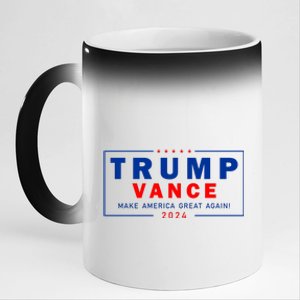 Trump Vance 2024 Make America Great Again Maga President 11oz Black Color Changing Mug