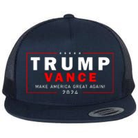 Trump Vance 2024 Make America Great Again Maga President Flat Bill Trucker Hat